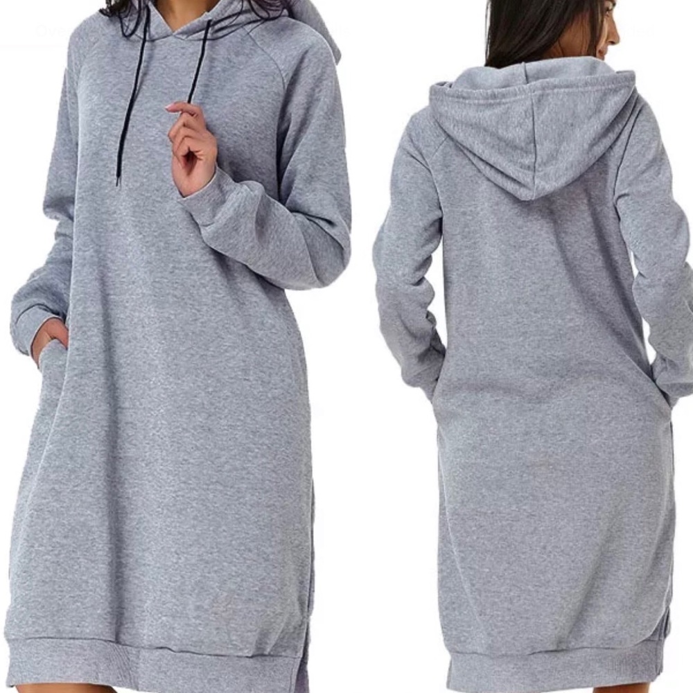 Ladies hoodie long dress